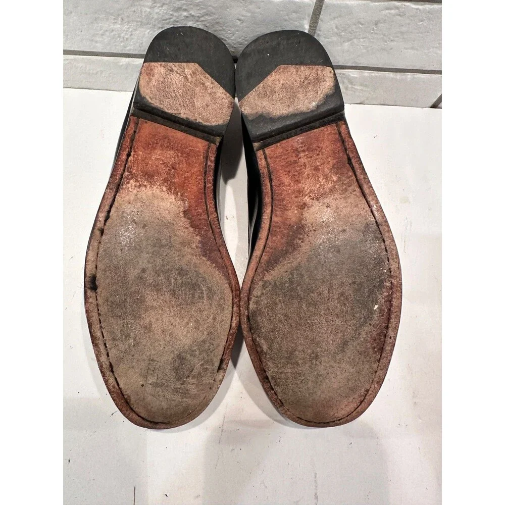 Cole Haan Mens Black‎ Braided Toe Tasseled Loafer sz 9.5D (S1627)